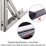16"Stainless Steel Folding Table Bracket Shelf Bench 200kg Load Heavy Duty V201-W12783397