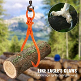 Log Skidding Tongs, 18 inch 2 Claw Log Lifting Tongs, Heavy Duty Steel Lumber Skidding Tongs, 772 V952-YMQZQ18YC2ZBYSAA2V0