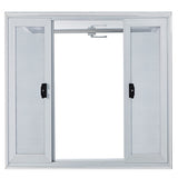 Concession Window, 91.4 x 91.4 cm Aluminum Alloy Food Truck Service Window with 4 Horizontal Sliding V952-SCFWCKYCB3636D0ENV0