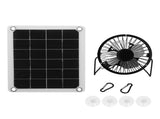 10W Photovoltaic Solar Panel Charger Kit with Fan Dual USB Female Ports for Outdoor Chicken House V1294-YM0714-3114210110511