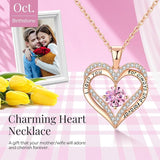18K Rose Gold Necklaces for Women, 928 Sterling Silver Gifts for Mothers Day, Jewelry for Wife Mom V1164-325773