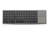 Foldable Bluetooth Keyboard with Touchpad Full-Size Travel Keyboards for Windows iOS Android-USB-B V1263-JX-7605