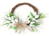 Front Door Wreath Hanging Decoration Simulated Flower Holiday Spring Home Decoration White with V1294-YM0901-3115250115511