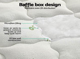Giselle Bedding Pillowtop Mattress Topper 7.5cm Thick Bamboo Pad for Back Pain Relief Washable TOPPER-BAM75-S