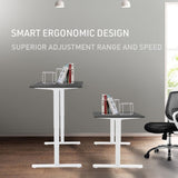 Fortia Sit To Stand Up Standing Desk, 140x60cm, 72-118cm Electric Height Adjustable, 70kg Load, V219-ADKSSTFOBKWT4A