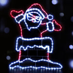 1M Christmas Lights 248 LED Santa Motif Light Decorations Jingle Jollys XMAS-MOT-D-SANTA-RED