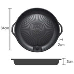 SOGA Portable Korea BBQ Butane Gas Stove Stone Grill Pot Non Stick Coated Round Plate STONEBBQPLATEPOT