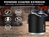 BAUMR-AG 3.8L Double Wall Insulated Stainless Steel Water Bottle, Drink Jug with Handle, Black V219-DRWDWIBM38KA