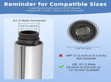 Pull Out Sink Sprayer Head Replacement, 2 Function Kitchen Sink Faucet Head, G1/2 or 13/16 Inch V1258-DP02-C-800