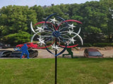 Tall Wind Spinners Outdoor Metal Large, Red White and Blue Wind Spinners for Yard and Garden Outside V1192-AZ-W-12078