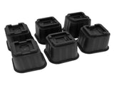 6Pcs Furniture Risers Multifunction 5in Height Black Plastic Furniture Leg Extender for Office Home V1294-YM3114220096911-0421