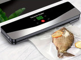 Silver Black USB Charging Food Vacuum Sealer Indoor Kitchen Outdoor Camping Food V1106-122-BLA-19560