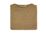 100% SHETLAND RAGG WOOL CREW Round Neck Knit JUMPER Pullover Mens Sweater Knitted - Nutmeg - L V563-SW-CN-NUTMEG23-L