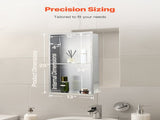 Shower Niche, 33.0 x 63.5 x 10.2 cm Recessed Wall Niche Double-layer, with Hollowed-out Divider, V952-BXGLYBKYS2C198038001V0
