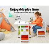 Keezi 3PCS Kids Table and Chairs Set Children Furniture Play Toys Storage Box KPF-B-OTTC-CFL