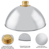 Stainless Steel Kitchen Restaurant Dining Food Serving Platter Lid Dome Plate Cover V1294-YM0901-JY20185-01
