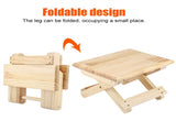 Foldable Solid Wood Small Square Bench Rural Styles Bench Ergonomic Design Fine Workmanship V1294-YM0901-JY16204