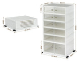 Artiss Foldable Shoe Storage Box 6 Tier 12 Pairs Entryway DIY-SHOE-FOLD02-WH