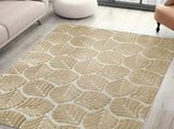 Marlow Floor Rug Soft Embossed Carpet Non Slip Plush Shaggy Rugs Leaf Pattern FR2041-200X230