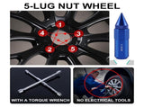 20PCS M14X1.5 Wheel Lug Nuts, Cap Spiked Extended Tuner 60mm Aluminum Wheels Rims Nuts blue V1259-DP01-A-4418
