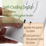 12 Pack Self-Closing Electric Outlet Covers for Child Proofing Wall Socket Plates V1370-AZ4-08127