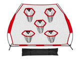 2133.6 x 2133.6mm Football Trainer Throwing Net, Training Throwing Target Practice Net with 5 Target V952-GLQW77YC5KXWQ8XVG001V0