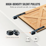 2440 mm Sliding Barn Door Hardware Closet Track Kit for Double Doors J Hanger V952-GCYMWJTJHS8FLSQZJV0