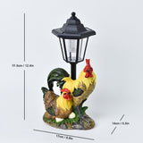 Resin Hummingbird Solar Lamp Outdoor Garden Sculpture Couple Hummingbird - Multi-color - Size 61 V1347-118-89810-MLT-61