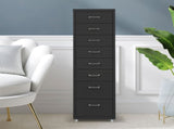 Levede 8 Drawer Office Cabinet Drawers Black HO0403-8-BK_NZ