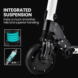 ALPHA Peak Electric Scooter 300W Power Up to 25km/h Adult Teens E-Scooter Easy Fold, White V219-TRNESCALA3WA