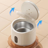 Portable Rechargeable Ultrasonic Retainer Cleaner with 3 Modes for Dentures Aligner Jewelry - White V1263-JX-8208-2