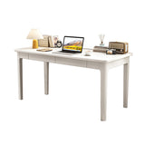 Mitch Solid Wood Study Desk /Rubberwood/Minimal Assembly/White V1057-DM6004-WH