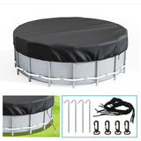 Round Pool Cover 8ft - Waterproof Outdoor Swimming Pool Cover for Inflatable Pool Spa Hot Tub V1366-AZ2-W-11915
