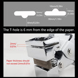 T Slot Shape Hole Punch Tool Butterfly T-Hook Clamp Pliers Cutter for Papers Plastic Cards Cardboard V1192-AZ-W-30743