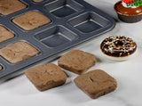 2 Pack 12 Cavity Brownie and Muffin Pans, Non Stick Carbon Steel Bakeware for Mini Cakes, Brownies, V1189-LC-AMZ-00082