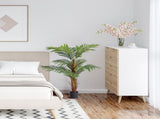Artificial Palm Tree, 1219mm Tall Faux Plant, Secure PE Material & Anti-Tip Tilt Protection V952-RZRDZW4FT2BLDY2FIV0
