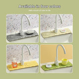 Faucet Mat for Kitchen Sink, 2024 Upgrade Faucet Guard Draining Mat Silicone Faucet Handle Drip V1258-DP02-C-2492