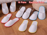 10Pairs Spa Hotel Guest Soft Slippers Closed Toe Disposable Travel Slipper V1189-LWWAL-20260327-05134