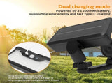 2Pcs Magnetic Solar Lights Outdoor with 3 Lighting Modes Dual Charging Modes ABS and IP65 Waterproof V1366-AZ2-W-14932