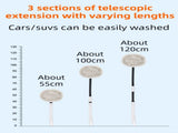 Professional Telescopic Car Microfiber Wash Mop - 90&deg Rotating Detachable Brush Head, 15&deg V888-ELOSUNG52089