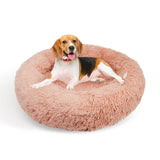 Pet Dog Bedding Warm Plush Round Comfortable Nest Comfy Sleeping kennel Pink Large 90cm V360-PTDB0000-PK-L