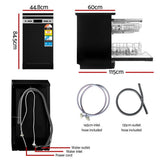 Devanti 10 Place Settings Freestanding Dishwasher Black BDW-10-FS36E-BK