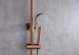 2023 Brushed Rose Gold Copper Solid Stainless Steel 304 made shower set w diverter 200 mm head V549-COPPERSHOWERSETNEW