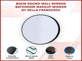 80cm Round Wall Mirror Bathroom Makeup Mirror by Della Francesca V63-831481