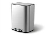 Cefito Kitchen Trash Can 40L Pedal Bins Rubbish Bin Steel with Soft Close Lid, Removable Inner RB-40L-1C-GY