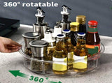 Kitchen Spice Rack Organizer Rotating Turntable - Clear Plastic Countertop Storage for Seasoning V1369-AZ3-W-11046