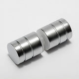 100cm Frameless Diamond Shower Screen Nickel F-Brackets with SS Hinges & Round Knob Handle V63-911141