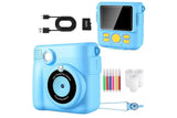 Instant Print Camera for Kids Zero Ink Print Photo Camera with 32G TF Card-Blue V1263-JX-7689-1