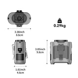 10000mAh Portable Outdoor Waist Fan Hanging Neck Strong Wind with Power Bank LED Lighting for V413-PORTABLE-FAN-10000A-GRAY