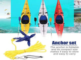 Kayak Anchor Kits 0.53lb Portable Folding Buoy Kit Canoe Raft Boat Sailboat Fishing Complete V1259-DP01-A-1380